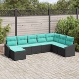  Set sofe 8 kom. Crna poliratan 288,5 x 178,5 x 85 cm | shoptok.hr