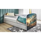  Drveni dječji krevet BROD s ladicom - 180x80 cm bijeli | shoptok.hr