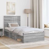  Konstrukcija postelje z vzglavjem Siva Sonoma 90 x 190 cm, (5000103406) | Shoptok.si