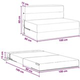 SK Zložljiva sedežna postelja Temno zelena 190 x 100 x 15 cm Žamet, (5000300725) | Shoptok.si