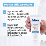 Mixa Hyaluronic Acid Daily Invisible SPF Cream dnevna krema za obraz za vse tipe kože 50 ml za ženske | Shoptok.si