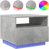  The Living Store Klubska mizica z LED lučkami betonsko siva 50x49x40 cm - Klubska Mizica, (21498670) | Shoptok.si