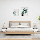  Noćni ormarići s LED svjetlima 2 kom bijeli 40 x 39 x 37 cm | Eponuda.com