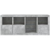  Komoda s LED svjetlima siva boja betona 164 x 37 x 67 cm | shoptok.hr