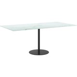 Stolna ploča bijela 100x50 cm 6 mm staklena s mramornim uzorkom | shoptok.hr