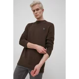 Solid Pamučni pulover za muškarce, boja: smeđa
