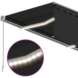 Tenda na ručno uvlačenje s roletom LED 3,5 x 2,5 m antracit | shoptok.hr