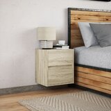  Zidni noćni ormarić s LED svjetlima boja hrasta sonome | shoptok.hr