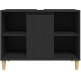 Ormarić za umivaonik crni 80 x 33 x 60 cm konstruirano drvo | shoptok.hr