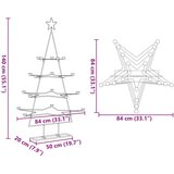 VidaXL Kovinska novoletna jelka za dekoracijo črna 140 cm Slike