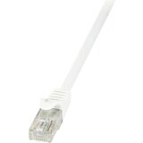 Logilink CP2081U RJ45 omrežni kabel\, Patch kabel CAT 6 U/UTP 7.50 m bela z zaščitnim zapornim zatičem 1 kos, (20418918) | Shoptok.si