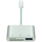 INF Type-C 3-v-1 čitalec kartic – SD/TF/USB, Visoka Hitrost Green, (5000282784) | Shoptok.si