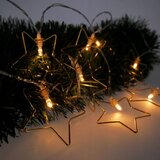 Molarem Home Božićne LED lampice na baterije – Zvijezde, 10 svjetala s toplo bijelim svjetlom, 1,65 m | shoptok.hr