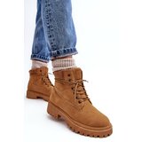 Cross Jeans Women's Quilted Trapper Boots Camel | ePonuda.com