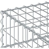  Gabionski uzdignuti krevet Srebrno 100 x 100 x 20 cm - 100 x 100 x 20 cm | shoptok.hr