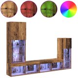 TV zidne jedinice Zidne 4 pcs Staro drvo Konstruirano drvo | shoptok.hr