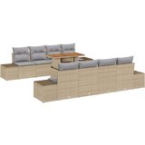  Set za vrtne kavče Set 7 Bež Poli ratan Štirisežni zunanji kavč, (22064870) | Shoptok.si