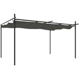 vidaXL Pergola s pomično streho antracitna 395x292x230 cm | Shoptok.si