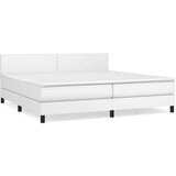  Box spring postelja z vzmetnico bela 200x200 cm umetno usnje, (20791198) | Shoptok.si