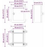  Upravljački ormar Siva 32 x 13 x 30 cm ABS plastika | shoptok.hr