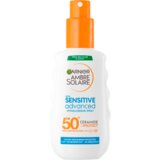 Garnier Ambre Solaire Sensitive Advanced Hypoallergenic Spray SPF50+ sprej za tamnjenje tijela 150 ml | shoptok.hr