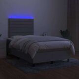  Box spring postelja z vzmetnico LED sv. siva 120x200 cm blago, (20929623) | Shoptok.si