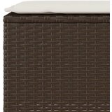  Vrtna klupa s jastukom smeđa 110x30x40,5 cm poliratan | shoptok.hr