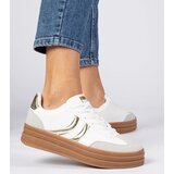 D/CEO marka niezdefiniowana White women's sneakers with gold accents Melly | Shoptok.si