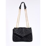 Shelvt Women's black handbag with chain Cene