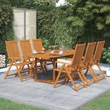 The Living Store Zunanja jedilna garnitura 7-delna trden akacijev les - Miza In Stol Za Jedilnico, (21423001) | Shoptok.si