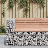  The Living Store Vrtna gabionska klop 92x71x65,5 cm trden les douglas - Vrtna Klop, (21440707) Cene