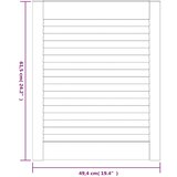  Vrata za omarico z letvicami 2 kosa 61,5x49,4 cm trdna borovina, (21412634) | Shoptok.si
