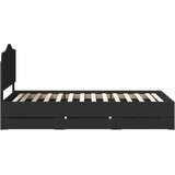  Krevetna konstrukcija Crna 90 x 200 cm Inženjersko Drvo | shoptok.hr