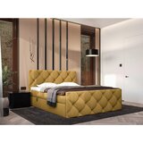 CARRYHOME POSTELJA Z VZMETNICO 180 cm x 200 cm , tekstil gorčično rumena | Shoptok.si