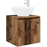 vidaXL Lavabo - Umivaonik s policom Staro drvo 49 5 x 44 5 x 65 cm - Staro drvo | shoptok.hr