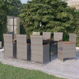  9-dijelni vrtni blagovaonski set s jastucima sivi | shoptok.hr