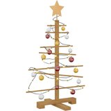 vidaXL Leseno božično drevo z stojalom Rjava 75 cm Bambus | Shoptok.si