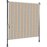 vidaXL Zunanje rolo senčilo rumeno in belo 200x270 cm tkanina in jeklo, (21144232) Cene