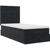 vidaXL otomanski okvir kreveta s madracima crni 100x200cm baršunasti | shoptok.hr