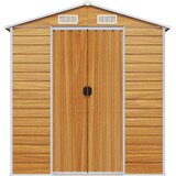 vidaXL Vrtno spremište svjetlosmeđe 191 x 470 x 198 cm pocinčani čelik | shoptok.hr