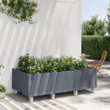  Vrtna sadilica s kotačima siva 150 x 80 x 54 cm PP | shoptok.hr