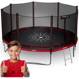 Neo-Sport vrtni trampolin 374 cm (12 ft) s vanjskom mrežom i ljestvama, crvena paukova mreža | shoptok.hr