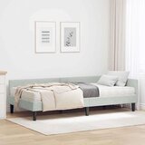  Kotni okvir postelje z matrico Drugo 2 pcs Svetlo siva Žamet, (5000121307) | Shoptok.si