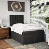  s oprugama i madracem crni 120x190 cm od umjetne kože | shoptok.hr
