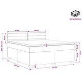  Boxspring krevet s madracem Sivosmeđa 180 x 200 cm Tkanina - Sivosmeđa 180 x 200 cm Dizajn linija | shoptok.hr