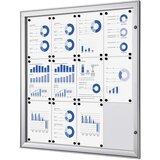 eurokraft pro Vitrina s krilnimi vrati, zunanje mere ŠxVxG 960 x 1005 x 33 mm, kovinska zadnja stena | Shoptok.si
