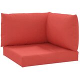  Jastuci za sofu od paleta | SET od 3 kom | crveni | od tkanine - OUTLET - NEPREUZETO | shoptok.hr