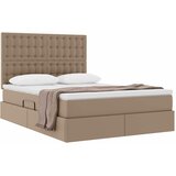 Krevet s od storage s madracem Kapućino 140 x 190 cm Lažna koža | shoptok.hr