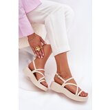 Boto Women's Platform Sandals With Straps Light Beige Civara | ePonuda.com