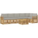  Set vanjskih sofa 7 kom. Bijela i svjetlosiva Poliester 59 x 59 x 37 cm | Shoptok.si